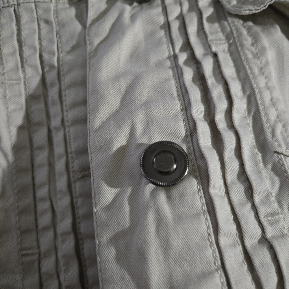 Womens Light Cream Button-Up Utility Jacket Size M - Picture 6 of 6